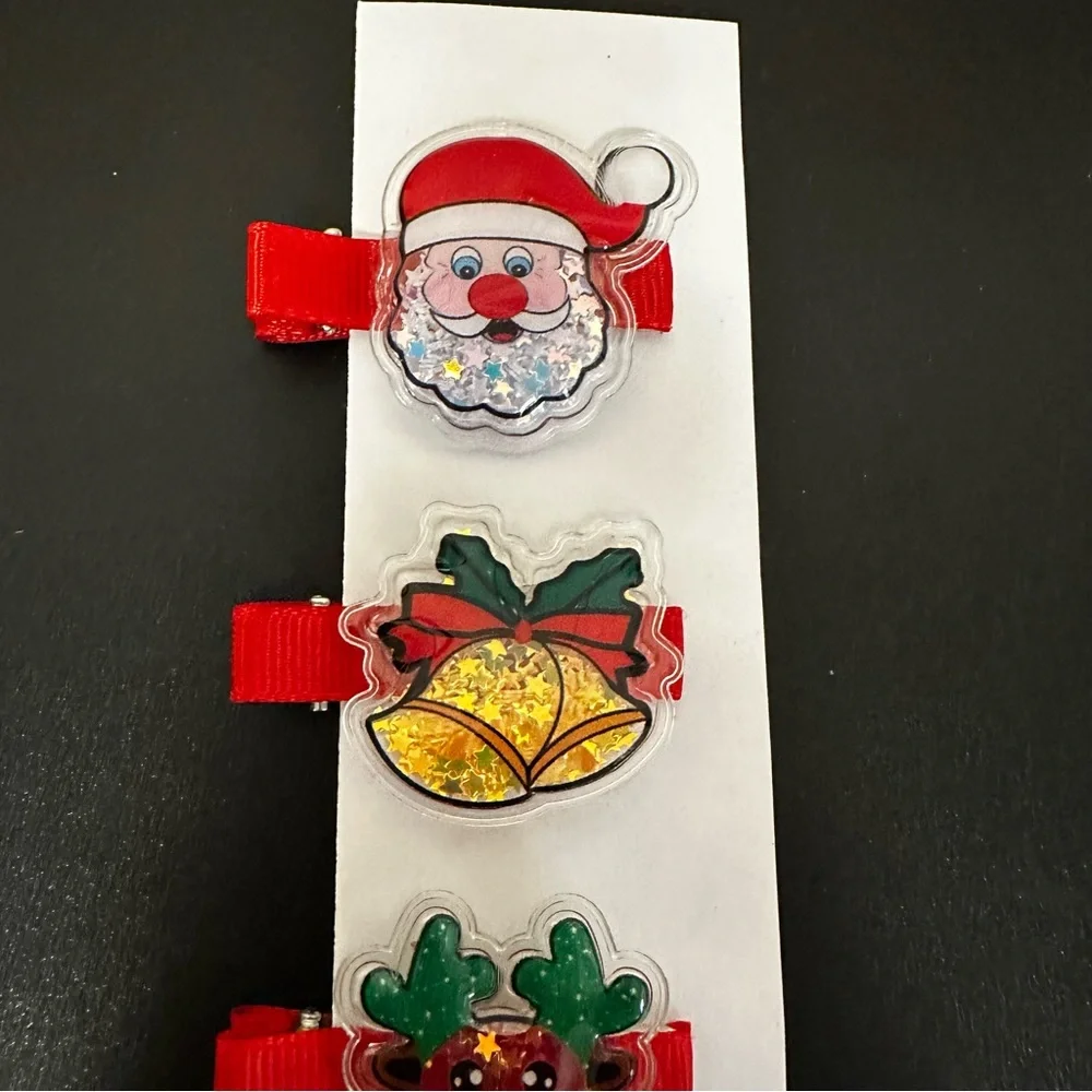 Set of 4 Christmas Hair Clips